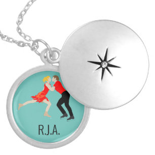 Figure Skating Locket Necklace
