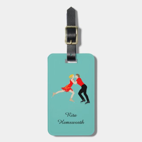 Figure Skating Luggage Tag