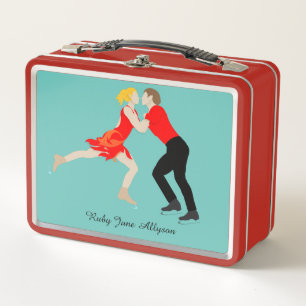 Figure Skating Metal Lunch Box