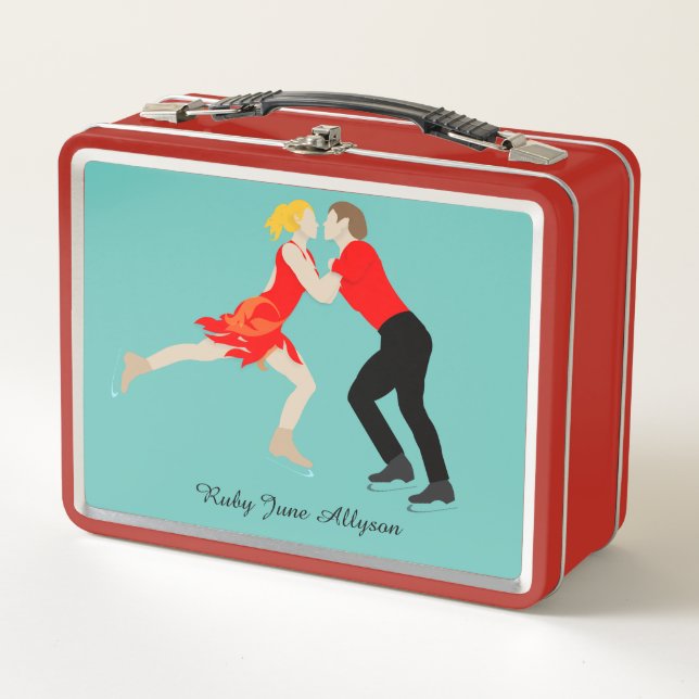 Figure Skating Metal Lunch Box (Front)