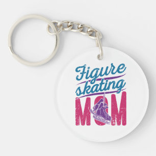 Figure Skating Mom Ice Skating Mother Mama Keychain