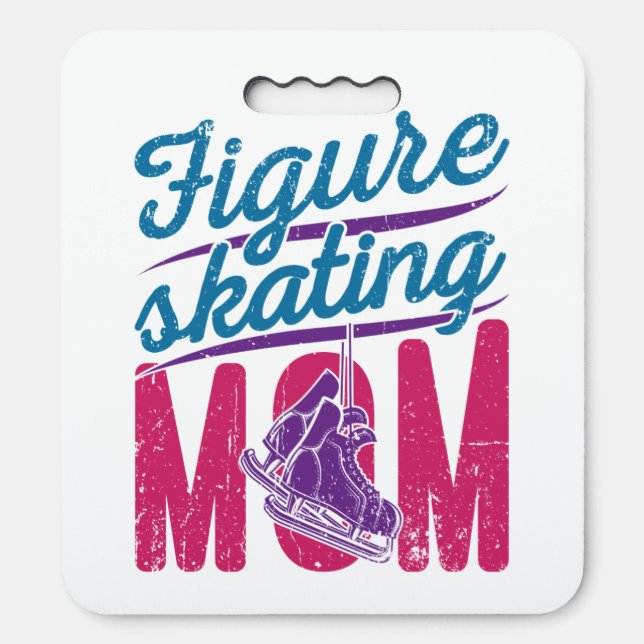 Figure Skating Mom Ice Skating Mother Mama Seat Cushion (Front Vertical)