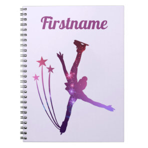 Figure skating Notebook - Purple Arabesque