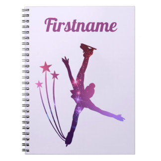 Figure skating Notebook - Purple Arabesque