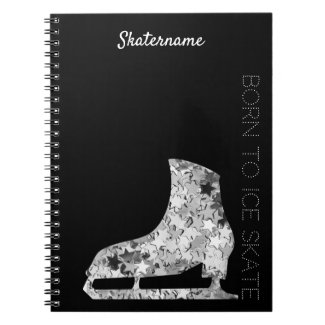 Figure skating notebook - silver star