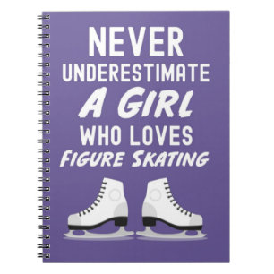 Figure Skating Ornaments Gifts Girl Skater For Her Notebook