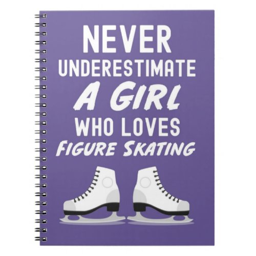 Figure Skating Ornaments Gifts Girl Skater For Her Notebook