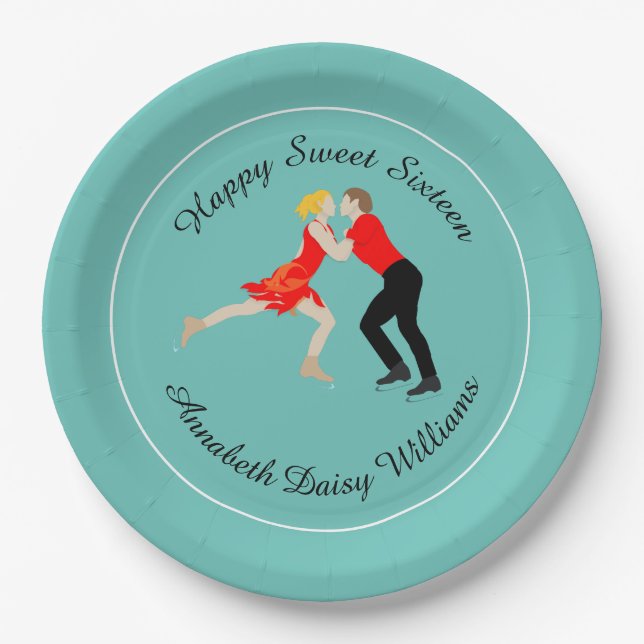 Figure Skating Paper Plates (Front)