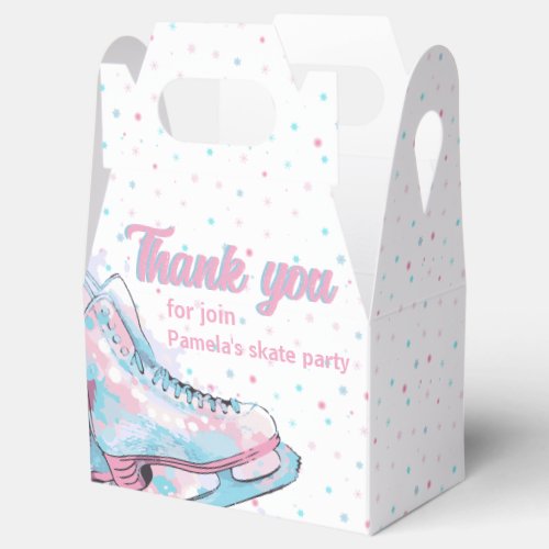 Figure skating party  favor boxes