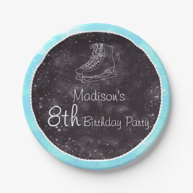 Figure Skating Party Plates Birthday Party (Front)