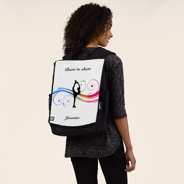 Figure Skating Personalized Backpack (Worn)