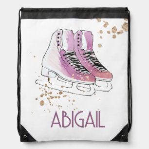 "Figure Skating" Personalized Drawstring Backpack