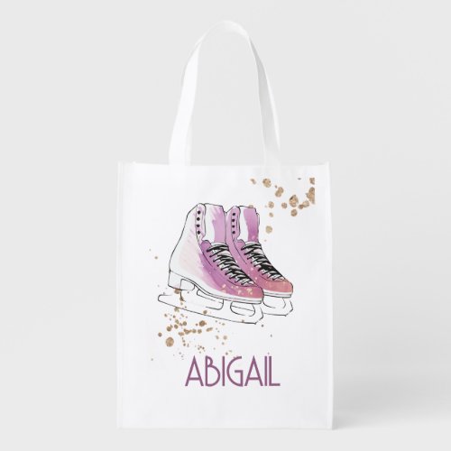 Figure Skating personalized Grocery Bag
