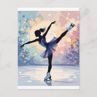 Figure skating postcard