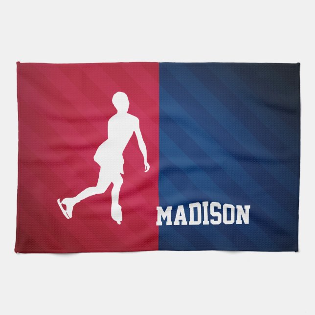 Figure Skating; Red, White, and Blue Towel (Horizontal)