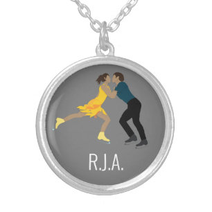 Figure Skating Silver Plated Necklace