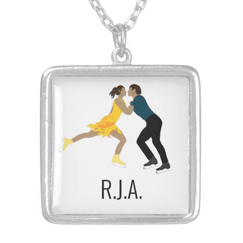 Figure Skating Silver Plated Necklace