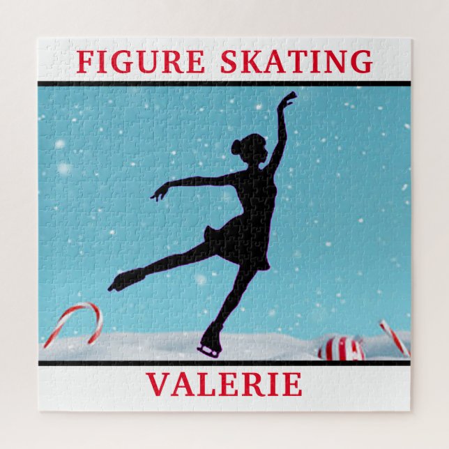 Figure Skating Snowflake Puzzle (Vertical)