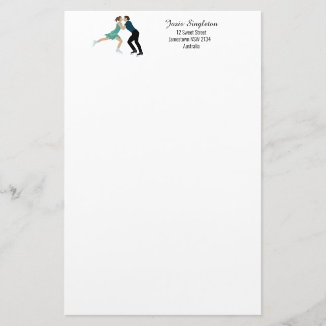 Figure Skating Stationery (Front)