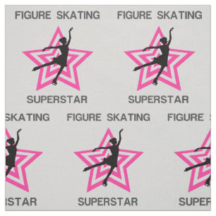 Figure Skating Superstar Grey & Pink Fabric