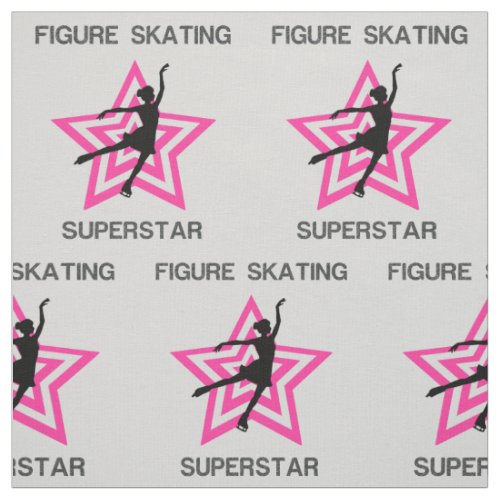 Figure Skating Superstar Grey  Pink Fabric