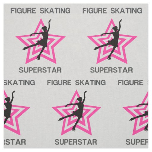 Figure Skating Superstar Grey & Pink Fabric