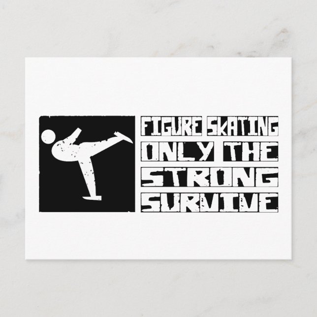 Figure Skating Survive Postcard (Front)
