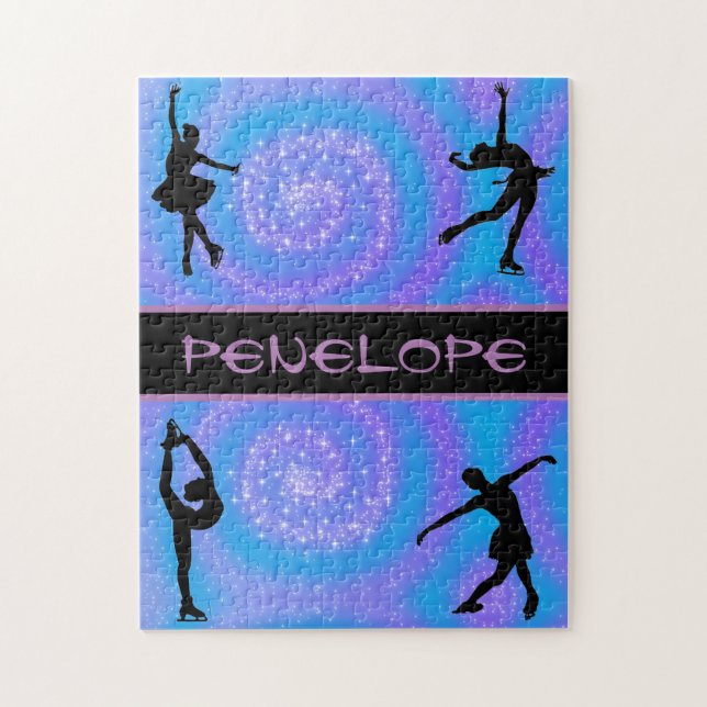 Figure Skating Swirl Jigsaw Puzzle (Vertical)