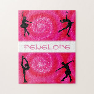 Figure Skating Swirl Jigsaw Puzzle
