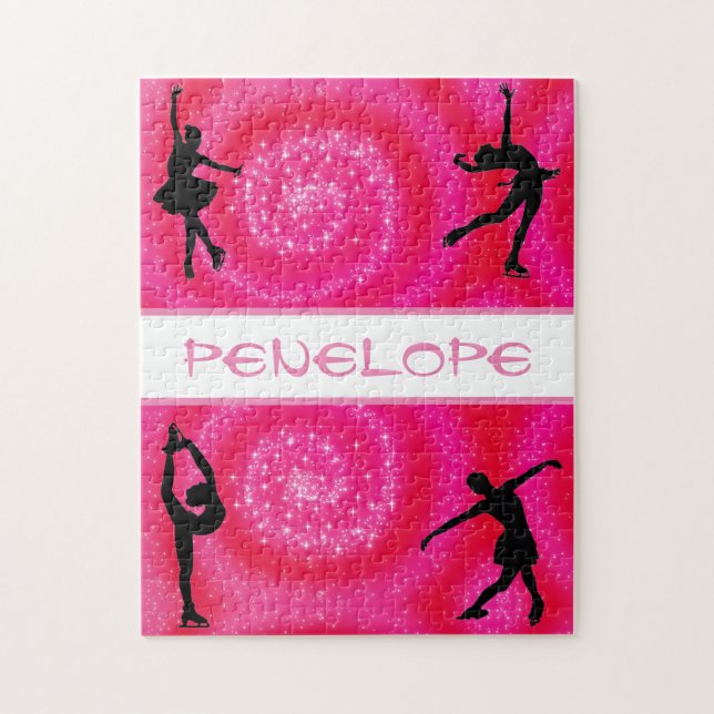 Figure Skating Swirl Jigsaw Puzzle (Vertical)