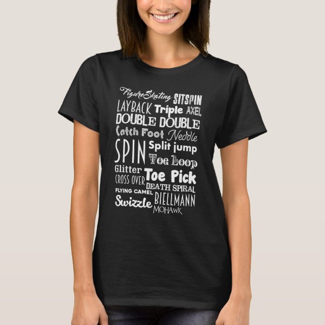 Figure Skating Terminology Jump Names T-Shirt (Front)
