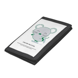 Figure skating tri-fold wallet