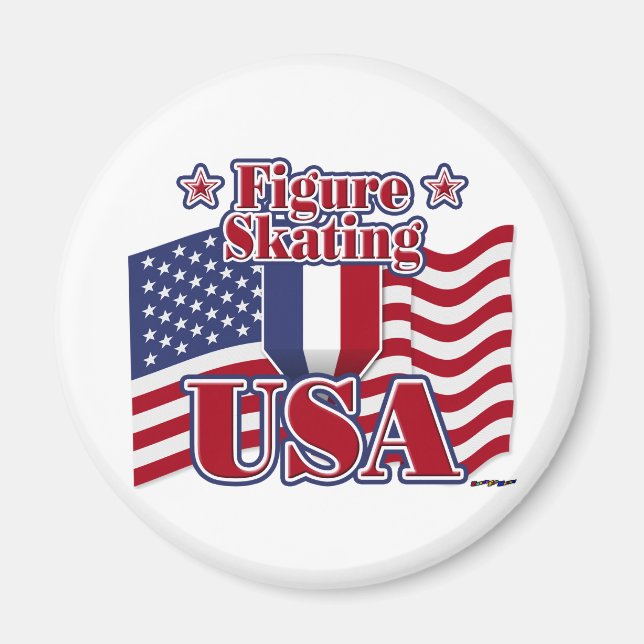 Figure Skating USA Magnet (Front)