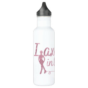 Figure skating water bottle Axel in life pink glam