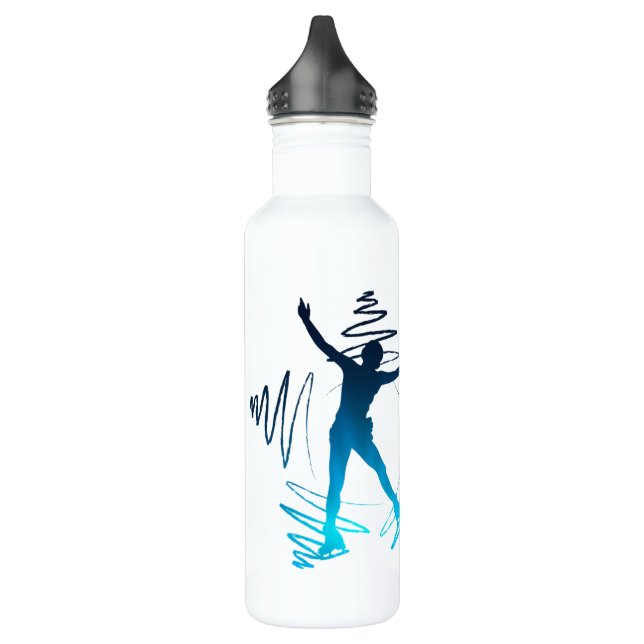 Figure skating water bottle Star skater blue (Left)