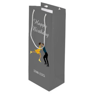 Figure Skating Wine Gift Bag