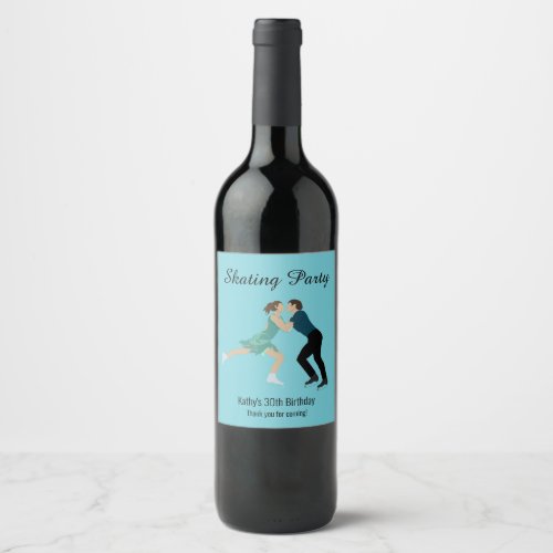 Figure Skating Wine Label