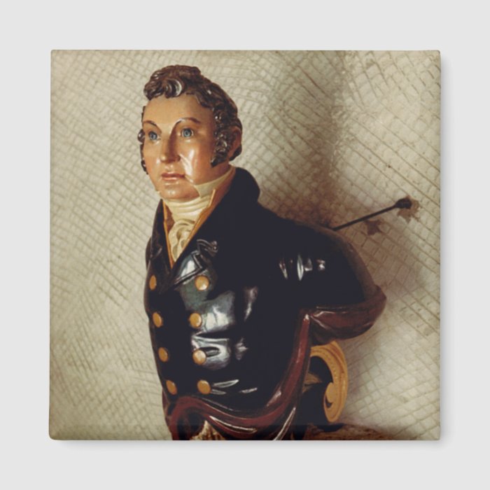 Figurehead in naval uniform ship magnet