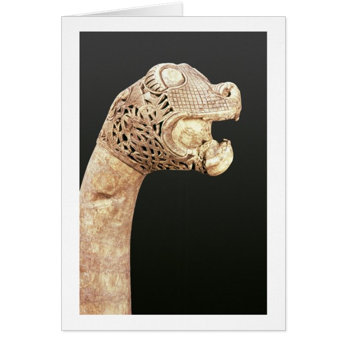 Figurehead of a Viking Longship, found at Oseberg, Greeting Card