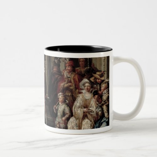 Figures Dancing Outside a Palace pair with 59640 Two_Tone Coffee Mug