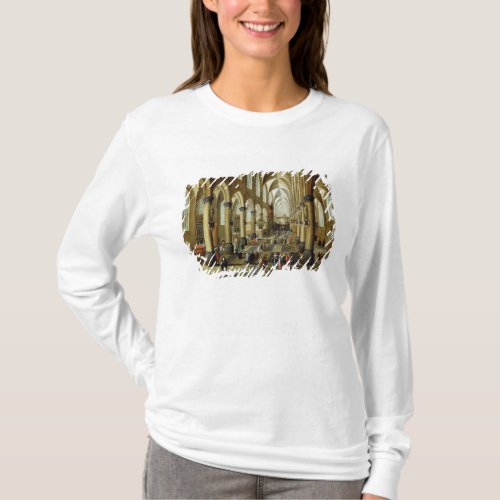 Figures gathered in a Church Interior T_Shirt