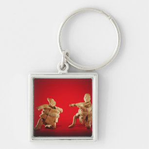Figures of ceremonial ballplayers keychain