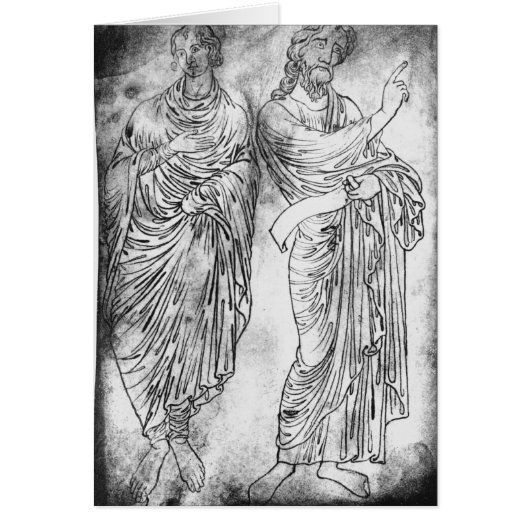 Figures of two apostles or prophets cards (Front)