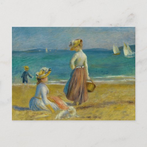 Figures On The Beach by Renoir _ Vintage Fine Art Postcard