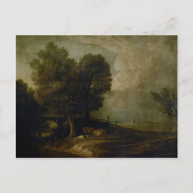 Figures with Cattle by Thomas Gainsborough Postcard (Front)