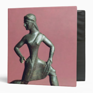 Figurine of a girl running, binder