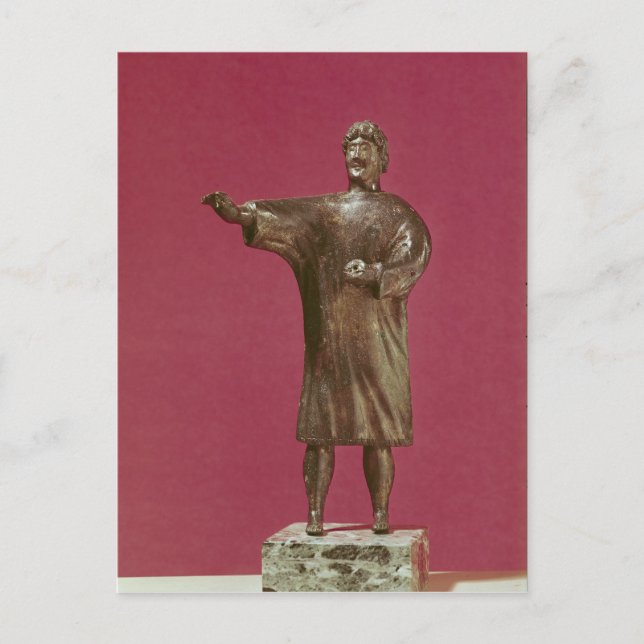 Figurine of a man wearing a sagum postcard (Front)