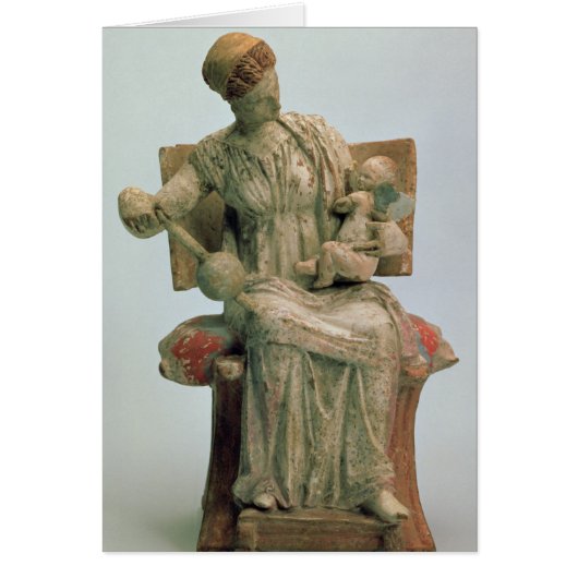 Figurine of Aphrodite playing with Eros Cards (Front)