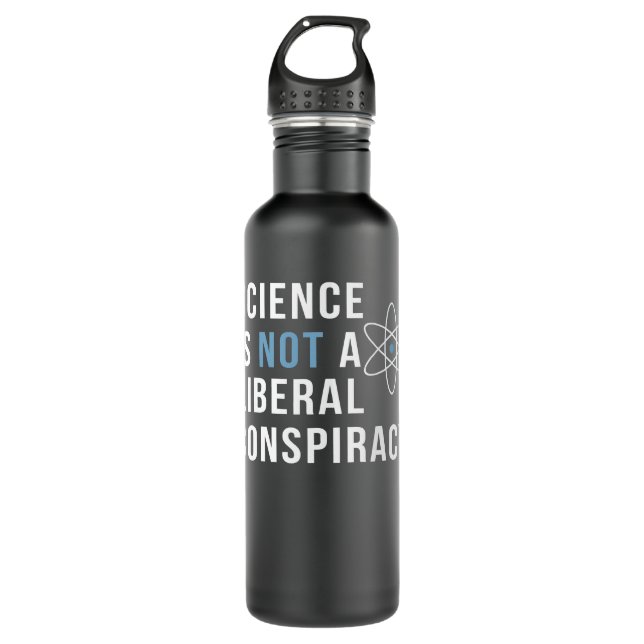 Figuring Things Out Funny Science Themed Stainless Steel Water Bottle (Front)