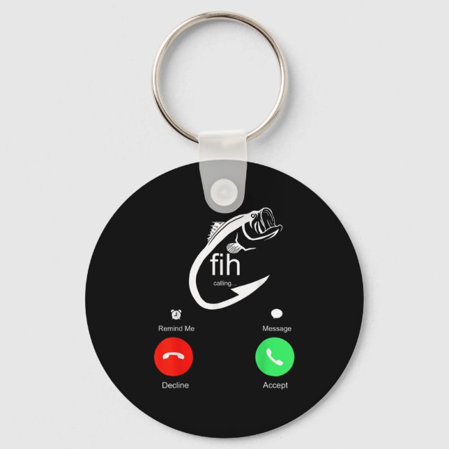 Fih Calling Remind Me Message Decline Accept Phone Keychain (Front)